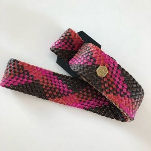 Woven Jonathan Adler Leather Belt